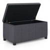 CAVINAS Faux Leather Storage Ottoman Bench,Ottoman with Stitched Design and Nailhead Trim for Living Room,Bedroom - 4 of 4