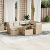 vidaXL 8 Piece Patio Sofa Set with Cushions - Beige and Cream - 2 of 4