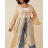 Women's Sheer Patch Print Chiffon Tie Front Duster - Hayden LA - 2 of 4
