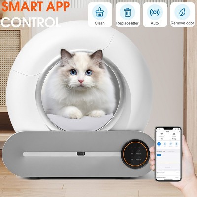 Self-Cleaning Cat Litter Box, Automatic Scooping And Odor Removal Cat Box Litter, Cat Box Robot With App Control-Cuddlewood
