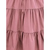Womens Tiered Skirts A Line Flowy Skirts Elastic Waist Drawstring Wasit Dress Floral Maxi Skirts - 4 of 4