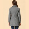 Allegra K Women's Peter Pan Collar Flap Pocket Single Breasted Buttoned Long Coat - 4 of 4