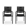 Coolbibila Modern Aluminum Dining Chair,  Dining Chairs Set Of 2 With Rope Seat, Dining Chairs Outdoor - 3 of 4