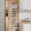 Over-Door Spice Rack,10-Tier Adjustable Pantry Door Holeless Organiser Shelves, Back Door Metal Hanging Multifunctional Spice Rack - 2 of 2