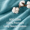 100% Cotton Solid Color Heavyweight Bath Towel Set, Anti-Microbial Certified Highly Absorbent Plushy Bath Towel - 4 of 4