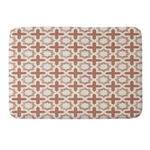 Little Arrow River Stars Terracotta Memory Foam Bath Rug Pink - Deny Designs: Geometric Microfiber, Machine Washable - 1 of 3