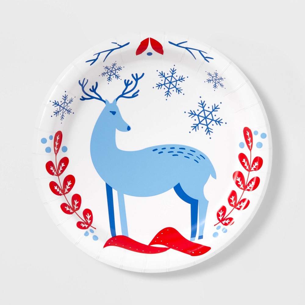 10ct Christmas Scandinavian Holiday Dinner Plate - Spritz™ 6 packs