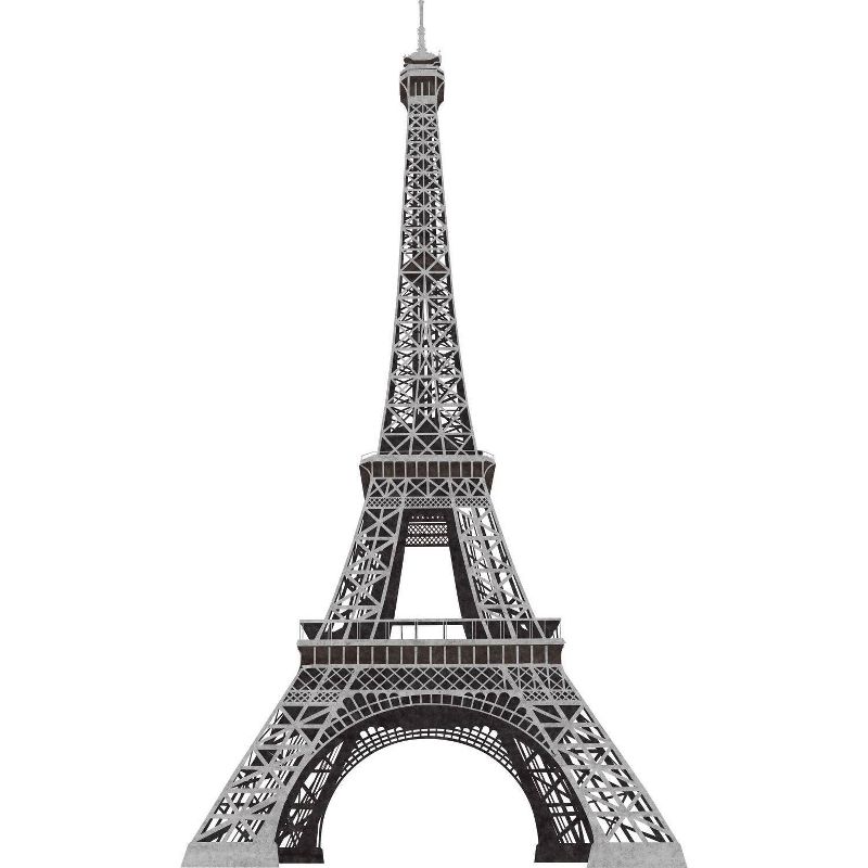 Eiffel Tower Peel and Stick Giant Wall Decal Black - ROOMMATES, 4 of 12