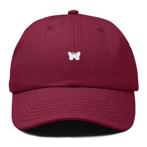 Dalix Lil Butterfly Embroidered Cotton Cap Outdoor Dad Hat Womens - 1 of 4