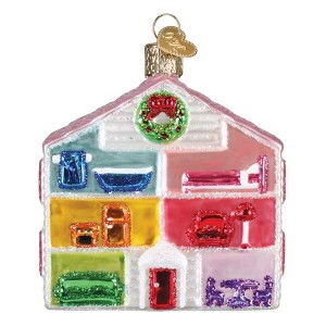 Old World Christmas Blown Glass Ornament for Christmas Tree, Lovely Doll House - 1 of 4