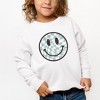 The Juniper Shop Checker Board Smiley Face Toddler Graphic Sweatshirt - 2 of 2