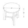 Alaterre 20-inch Newbury Round End Table, Pecan - 4 of 4