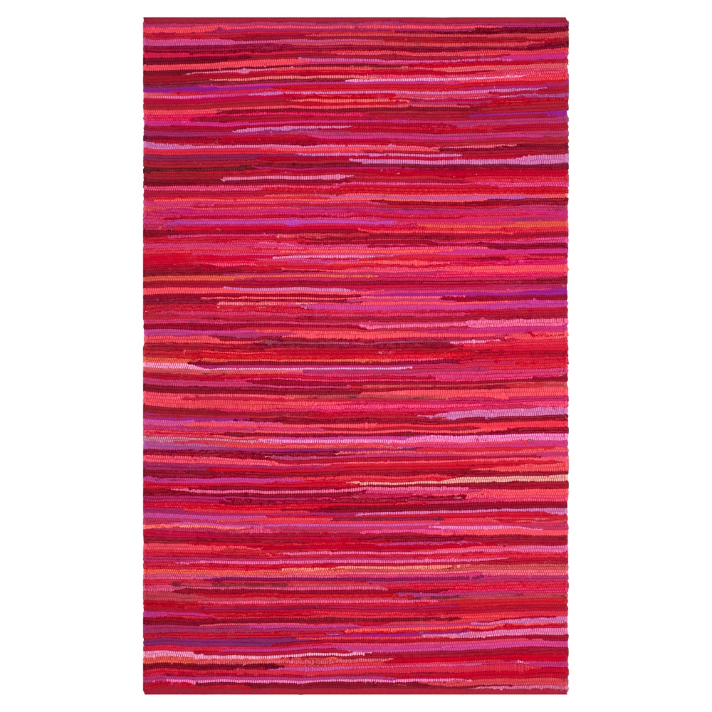 5'x8' Jessica Woven And Flatweave Rug Red/Multi - Safavieh