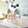 Safstar 3-in-1 Wooden Climbing Triangle Set  Triangle Climber w/ Ramp Natural - 3 of 4