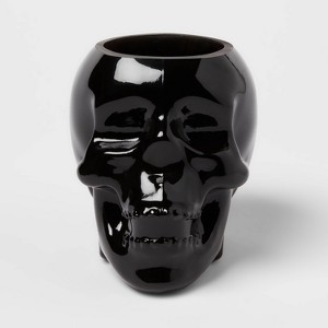 2 Wick 18oz Skull Shaped Filled Red Wax Candle Bourbon Casket - Threshold™ - 1 of 4