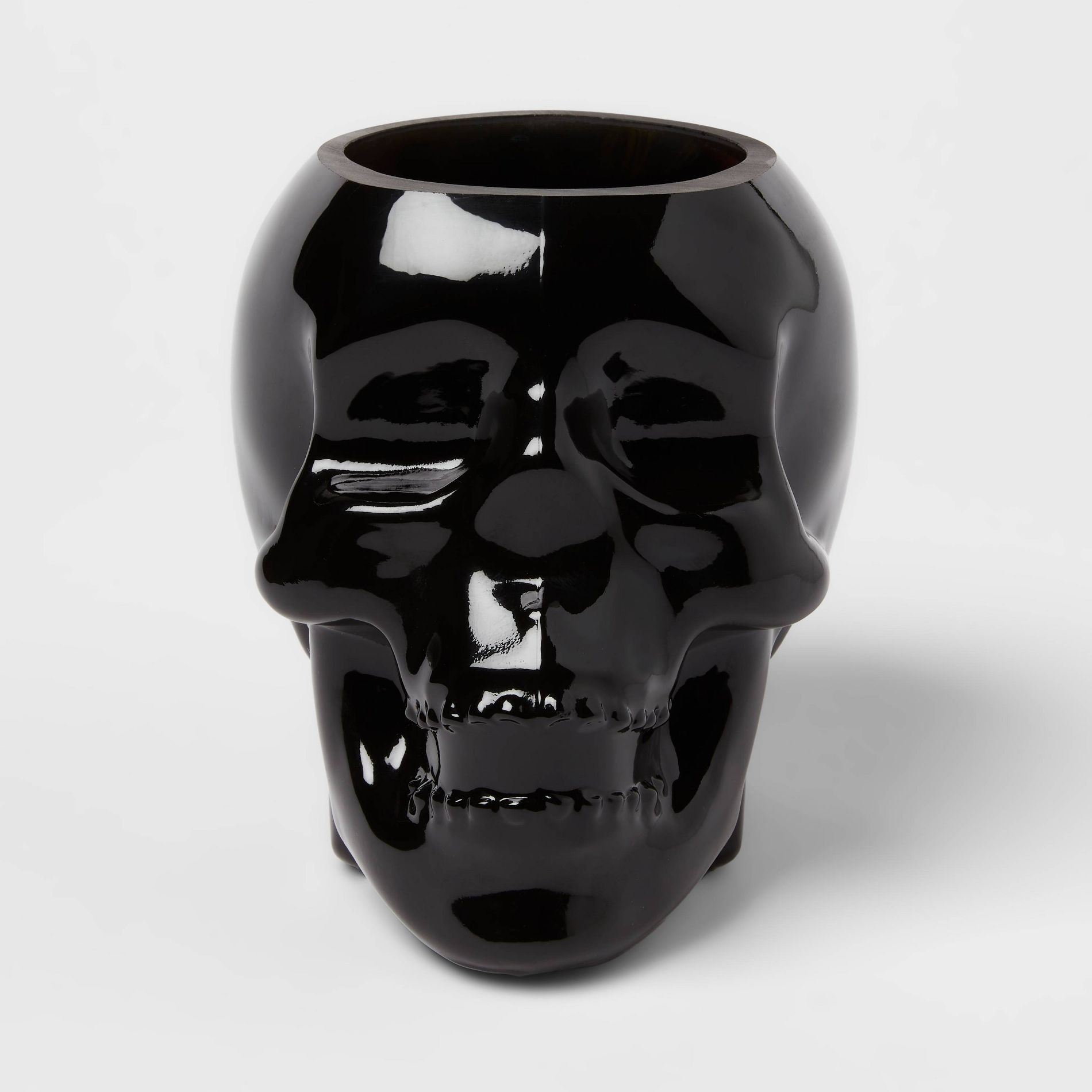 2 Wick 18oz Skull Shaped Filled Red Wax Candle Bourbon Casket - Threshold™