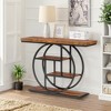 Lirago, 4-Tier Entryway Table with Circular Metal Frame,Made of Engineered Wood & Metal,11.81"D x 41.34"W x 31.5"H,Rustic Brown - 4 of 4