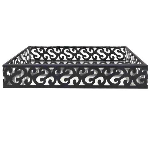 Black guest towel tray sale