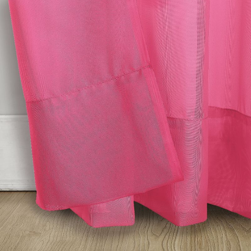 Calypso Voile Rod Pocket Sheer Curtain Panel - No. 918 , 4 of 7