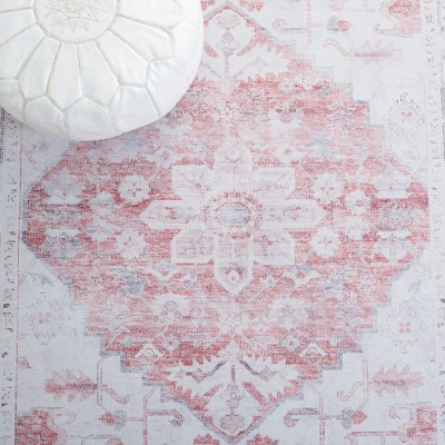 Ivory Elegance Synthetic 3' x 5' Machine Washable Rug