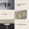 YOOCOZZ Ash Veneer Handwoven Rolling Kitchen Island & Dining Cart with Drop Leaf and Ample Storage Space - 4 of 4