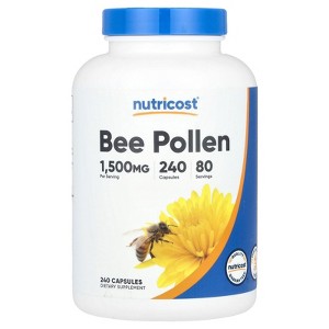 Nutricost Bee Pollen, 1,500 mg, 240 Capsules (500 mg per Capsule) - 1 of 2