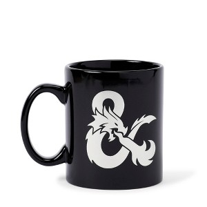 Just Funky Dungeons & Dragons Black Ceramic Ampersand Logo Mug - 16-Ounces - 1 of 4