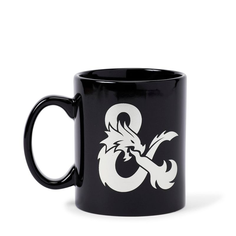 Just Funky Dungeons & Dragons Black Ceramic Ampersand Logo Mug - 16-Ounces, 1 of 7