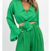 Women's FRESH LINEN BUTTON FRONT CROP - Mulla - 4 of 4
