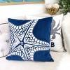 ChicFurnit Bed Pillows Seastar Starfish Home Pillow Velvet Decor Pillow with Hidden Zipper Cotton Pillows for Living Room Decoration, Blue, 20"*1"*20" - 4 of 4