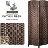 Sevobal Partitions and Room Dividers 8-Panel Foldable Wooden Partitions Folding Privacy Screens for Office and Living, Brown, 142"*17.7"*70.8" - 2 of 4