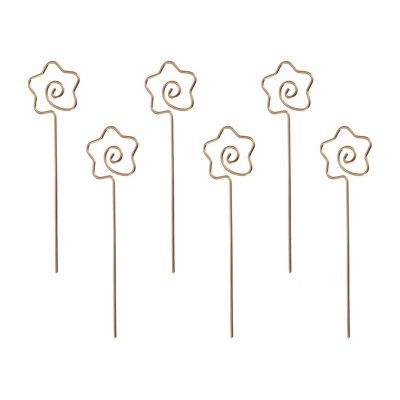 Unique Bargains Reusable Drink Appetizer Stainless Steel Star-Shaped Head Cocktail Picks 5.12" 6 Pcs