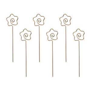 Unique Bargains Reusable Drink Appetizer Stainless Steel Star-Shaped Head Cocktail Picks 5.12" 6 Pcs - 1 of 4