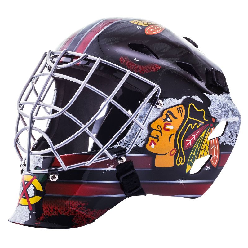 NHL Chicago Blackhawks Franklin Sports Goalie Helmet, 1 of 6