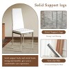 INFURNIC Dining Chairs Set of 4 Modern PU Leather Chairs with Diamond Quilted Back and Silver Metal Legs, White, 15"*15"*38.6" - 3 of 4