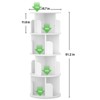 Aheaplus 4-tier/ 5-tier Corner Bookshelf for Home Office, 360 Rotating - 4 of 4