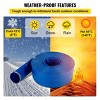 Syemin Drip Irrigation 100Ft Discharge Hose Lay Flat Hose, Heavy Duty Backwash Drain Hose with Clamps for Swimming Pool Water Transfer, Blue, 2"*2"*2" - 2 of 4
