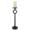 Metal Candle Holder - Contemporary Black Aluminum Narrow Candle Holder for Home, Office, Event Decor - Centerpiece Candle Decor Accent - 2 of 4