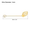 Unique Bargains Metal DIY Women's Clothing Dress Leaf Sewing Brooch Pin 20 Pcs - 2 of 4