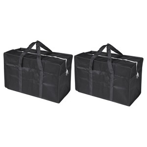 Unique Bargains Foldable Clothes Blanket Organizer with Carrying Handles, Closet Storage Bags 2 Pcs - 1 of 4