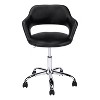 Monarch Specialties Office Chair Adjustable Height Swivel Ergonomic Armrests Computer Desk Work Metal Pu Leather Look Black Chrome Contemporary Modern - image 3 of 4