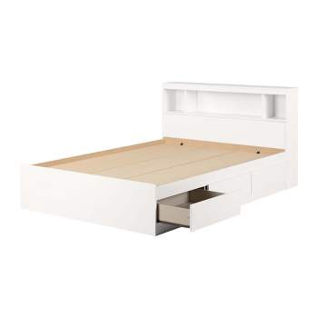 Full Fusion Bed and Headboard Set Pure White - South Shore