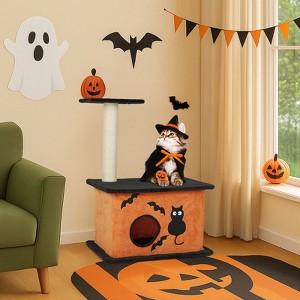 Karl Home 33 inch Black Orange Halloween Cat Tree - 1 of 4