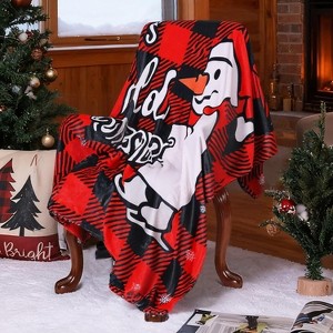 Lomsoe Cozy Christmas Flannel Throw Blankets - Decorative Xmas Blankets for Couch, Bed, Sofa, Chair, Outdoor. - 1 of 4