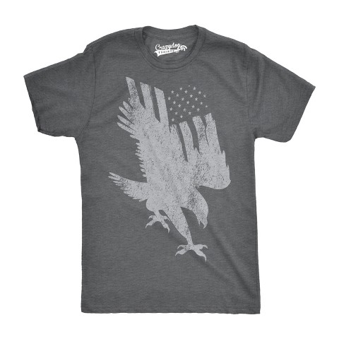Мужские футболки Crazy Dog T-Shirts, Inc. Mens Flag Into Eagle Funny T shirts American Flag Tees Novelty are Proud of Vintage USA T shirt - Crazy Dog Men's T Shirt For Fourth Of July Dark Grey