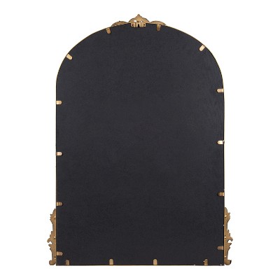 Gold Ornate Arched Wall Mirror with Garland Detailing