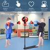 Costway Kids Punching Bag w/Adjustable Stand Boxing Gloves Boxing Set, Red - 4 of 4