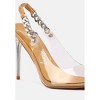 Goddess Metallic Stiletto Heel Slingback Sandals - 2 of 4