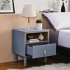 Okak Retro Tall Dresser for Bedroom with 5 Stylish Drawers,Wide Storage Chest of Drawers Nightstand for Closet Bedside Living Room Hallway - 3 of 4