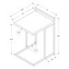 FONTOI C-shaped Side Table, Bedside Table with Felt pads, Snack Stand for Living Room, Bedroom, Grey, 18.25"*26.5"*16" - 3 of 4